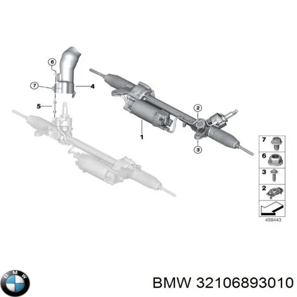 Рулевая рейка 6893010 BMW