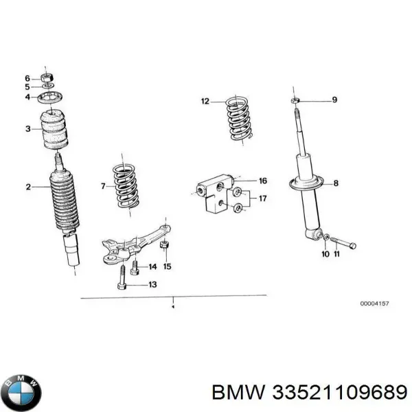 Пыльник заднего амортизатора 33521109689 BMW