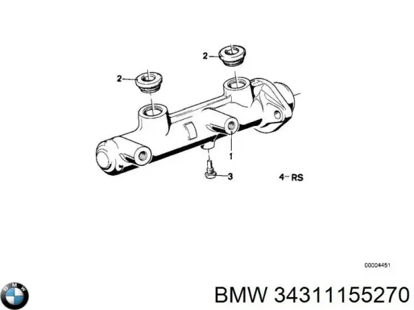 Главный тормозной цилиндр 34311155270 BMW