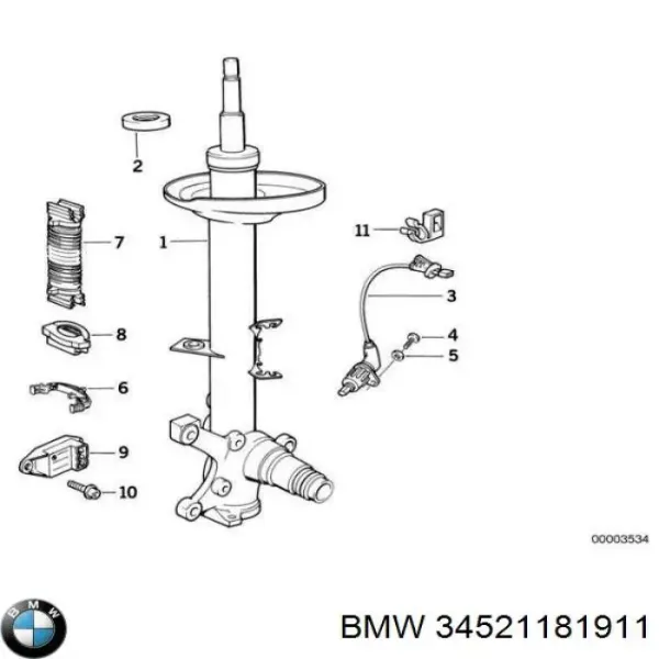 Датчик АБС передний 34521181911 BMW