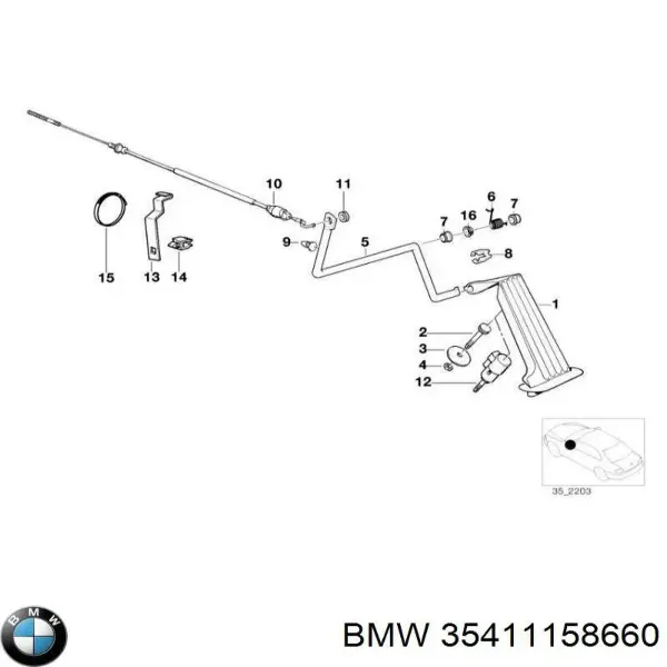 Педаль газа BMW 3 E46