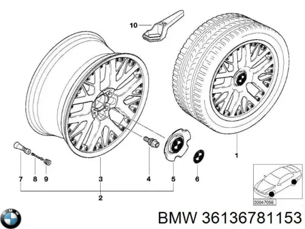 Колесный болт 36136781153 BMW
