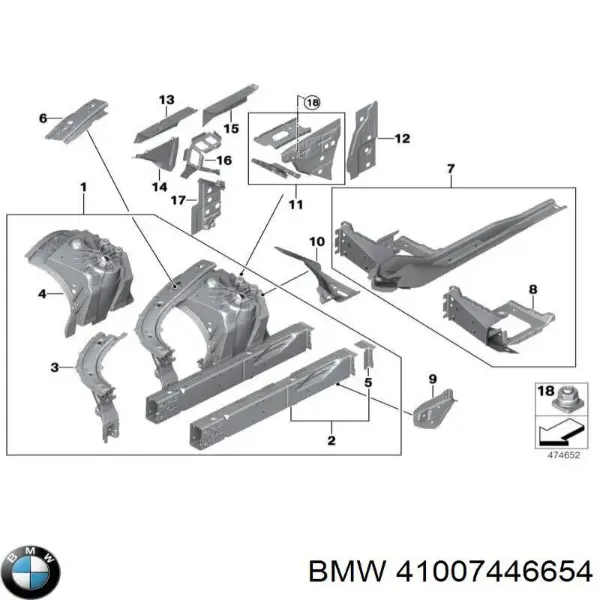 Кронштейн суппорта радиатора верхний PBM99096AR Signeda