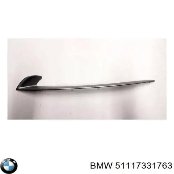 Молдинг решетки бампера переднего левый 51117331763 BMW