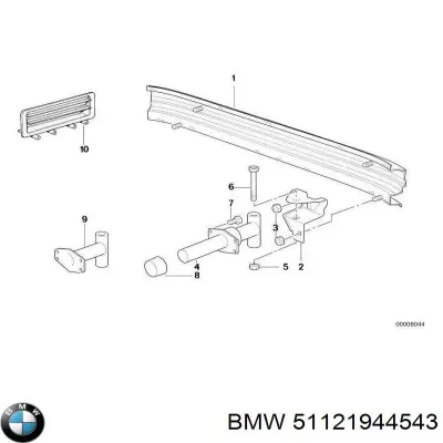 Направляющая заднего бампера BMW 51121944543