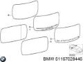 Стекло правого зеркала заднего вида BMW 51167028446