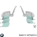 Стекло левого зеркала заднего вида BMW 51167302013