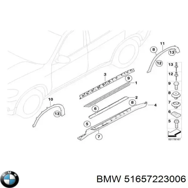 Кронштейн форсунки омывателя фар 7095171 Autotechteile