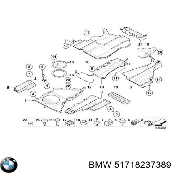 51718237389 BMW Абсорбер (наполнитель) бампера заднего