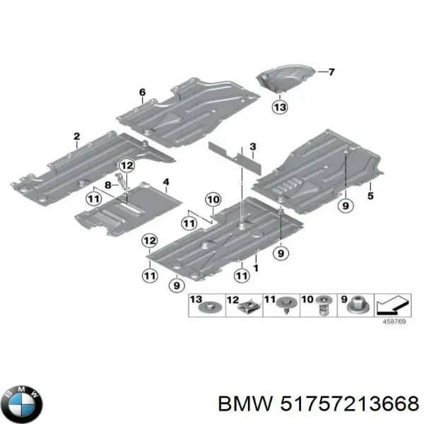 Защита днища, средняя часть 7145113 Autotechteile