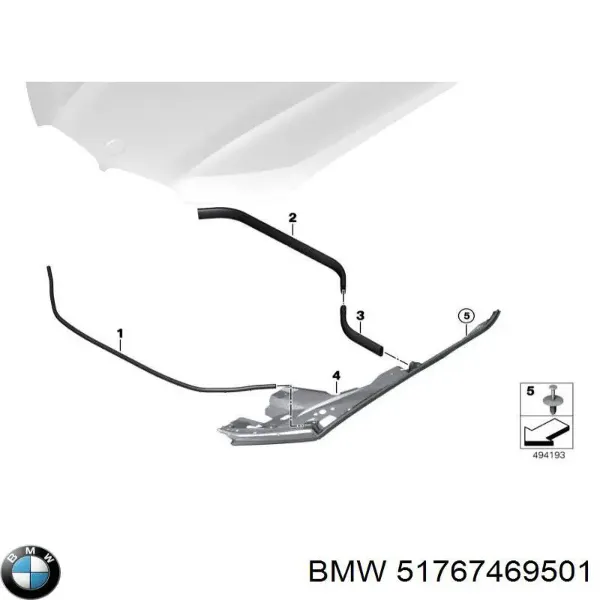 Уплотнитель крыла 51767469501 BMW