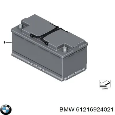 Акумулятор БМВ 77 А/г 12 В (61216924021)