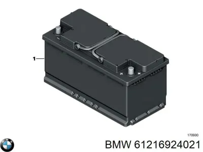 Аккумулятор БМВ 77 А/ч 12 В (61216924021)