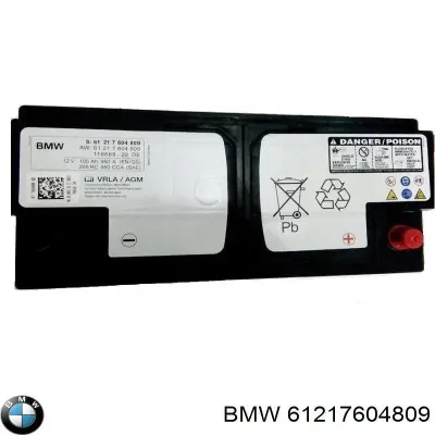 Аккумулятор автомобильный БМВ 105 А/ч 12 В (61217604809)