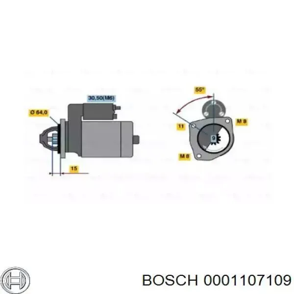 Стартер 0001107109 Bosch