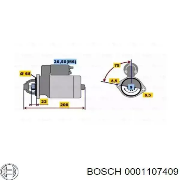 Стартер 0001107409 Bosch