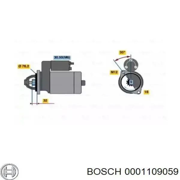 Стартер 0001109059 Bosch
