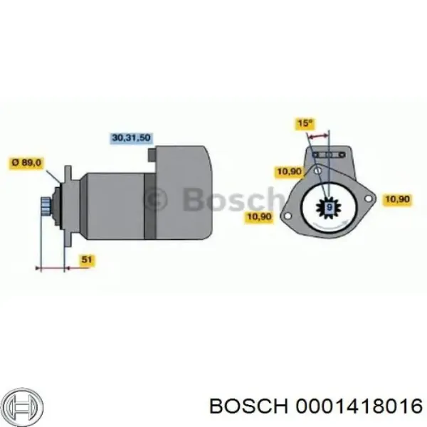 Стартер 0001418016 Bosch