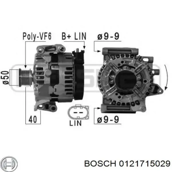 Генератор 0121715029 Bosch
