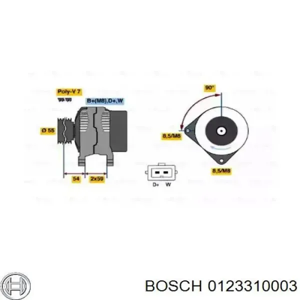 Генератор 0123310003 Bosch