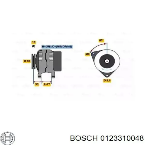 Генератор 0123310048 Bosch