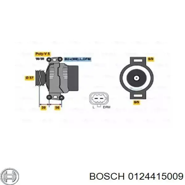 Генератор 0124415009 Bosch