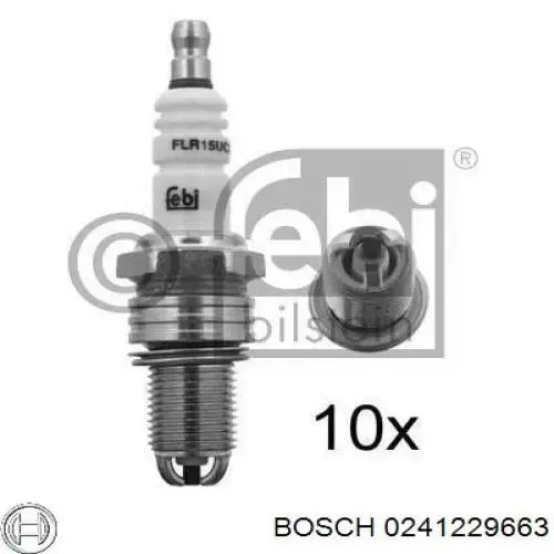 Свечи зажигания 0241229663 Bosch