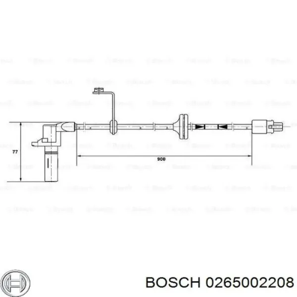 Датчик АБС задний 0265002208 Bosch