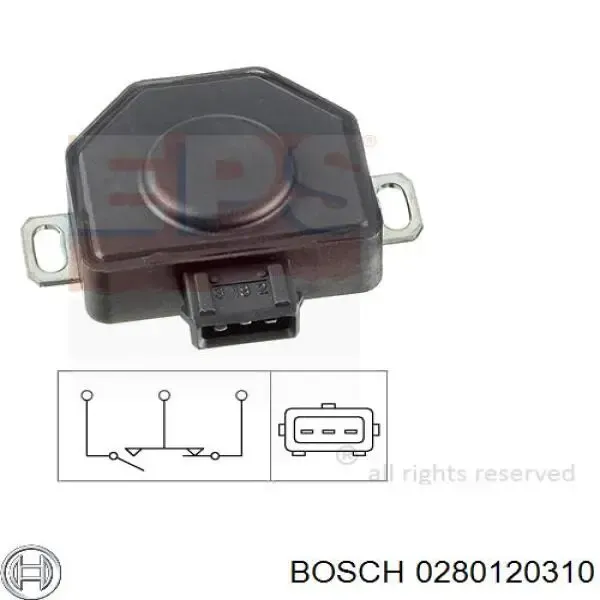 Датчик дроссельной заслонки 0280120310 Bosch