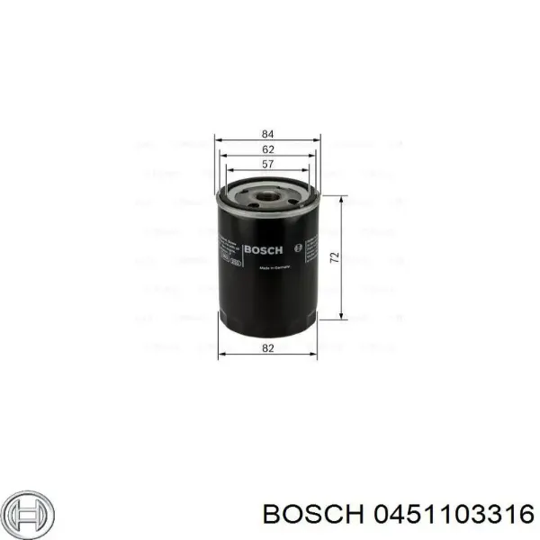 Фильтр очистки масла центробежный Bosch 0451103316 цена, от