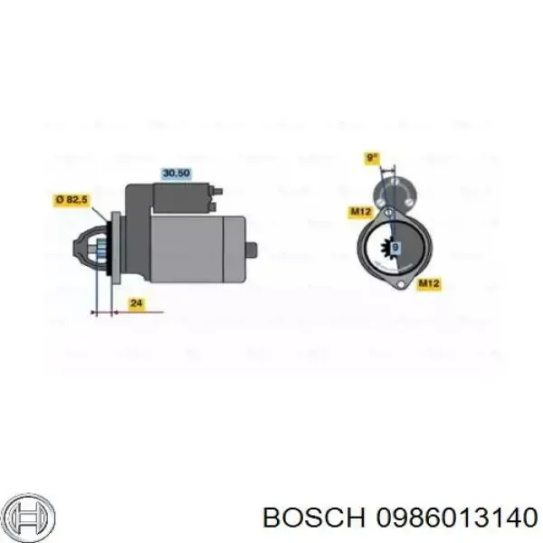 Стартер 0986013140 Bosch