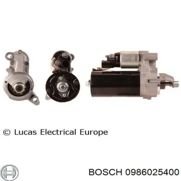Стартер 0986025400 Bosch