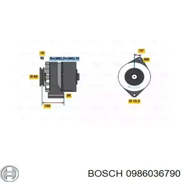 Генератор 0986036790 Bosch