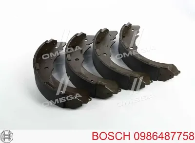 Колодки тормозные задние барабанные BOSCH 0986487758