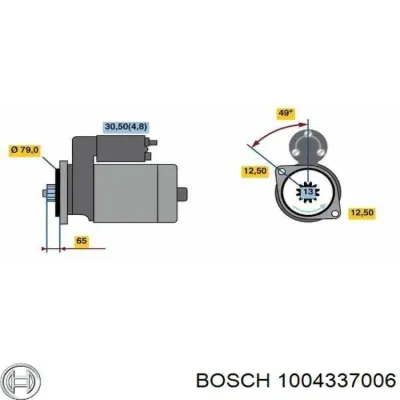 Щеткодержатель стартера BOSCH 1004337006
