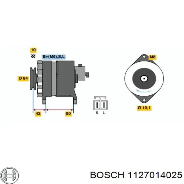 Щетки генератора 1127014025 Bosch