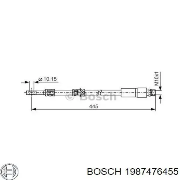 Шланг тормозной передний 1987476455 Bosch