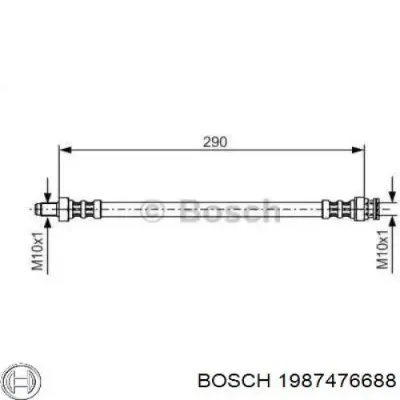 Шланг тормозной BOSCH 1987476688