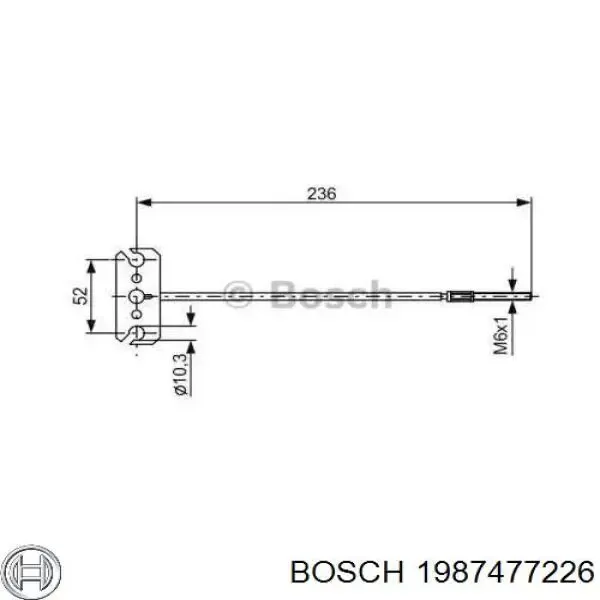 Передний трос ручника 1987477226 Bosch