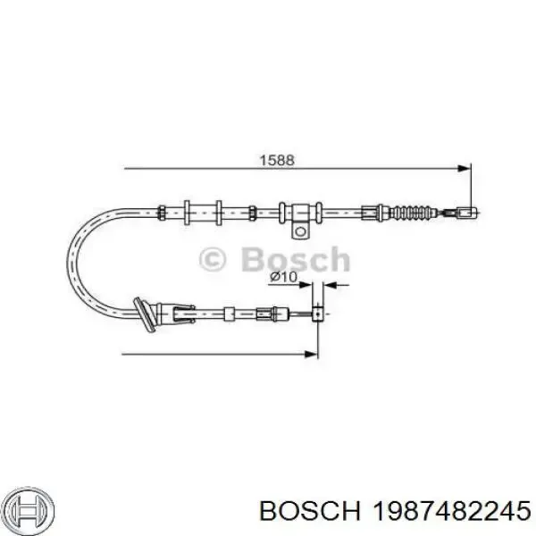 Трос ручника 1987482245 Bosch
