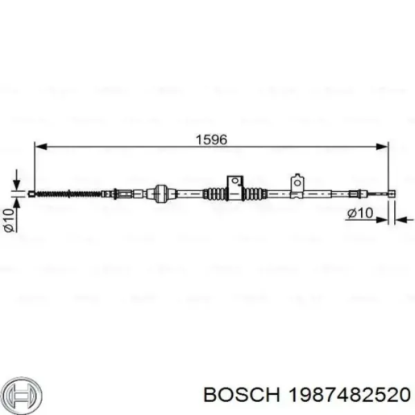 Трос ручника 1987482520 Bosch
