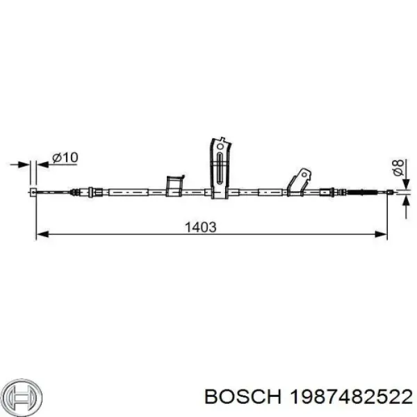 Трос ручника 1987482522 Bosch
