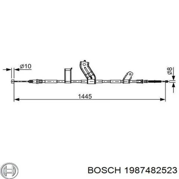 Задний правый трос ручника 1987482523 Bosch