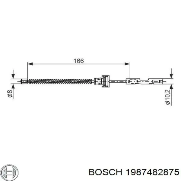 Задний трос ручника 76027 AIC