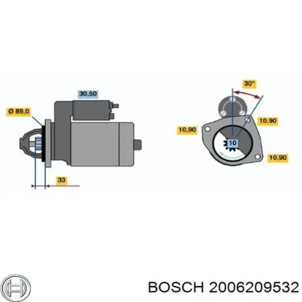Бендикс стартера 2006209532 Bosch