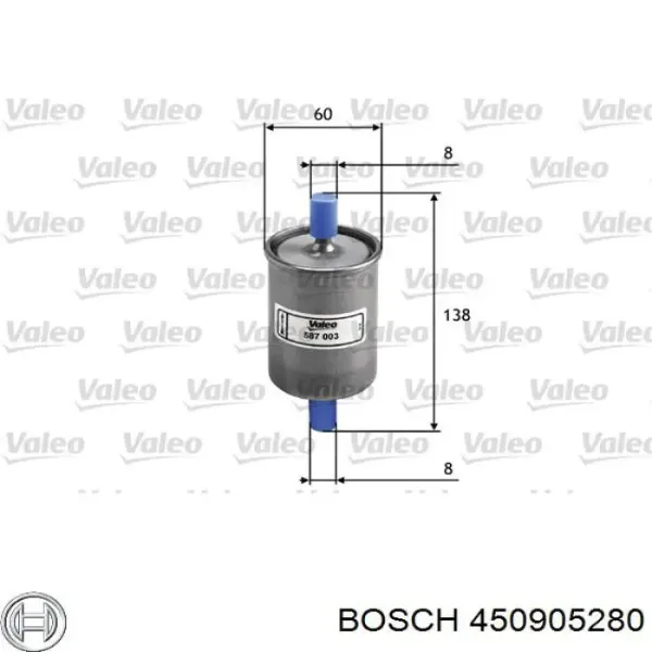 Топливный фильтр 450905280 Bosch