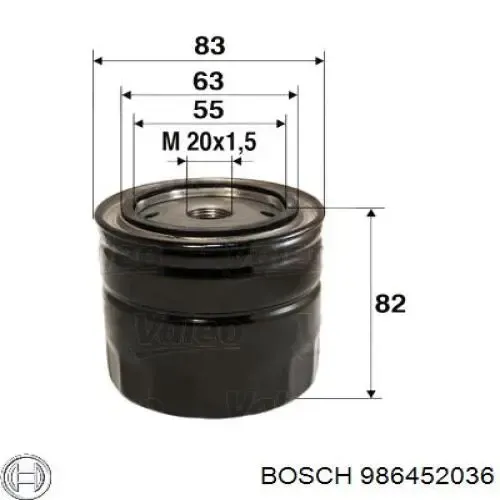 Масляный фильтр 986452036 Bosch