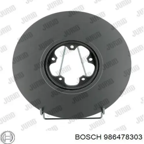 Передние тормозные диски 986478303 Bosch