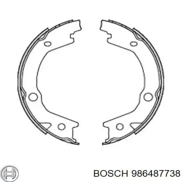 Колодки ручника 986487738 Bosch