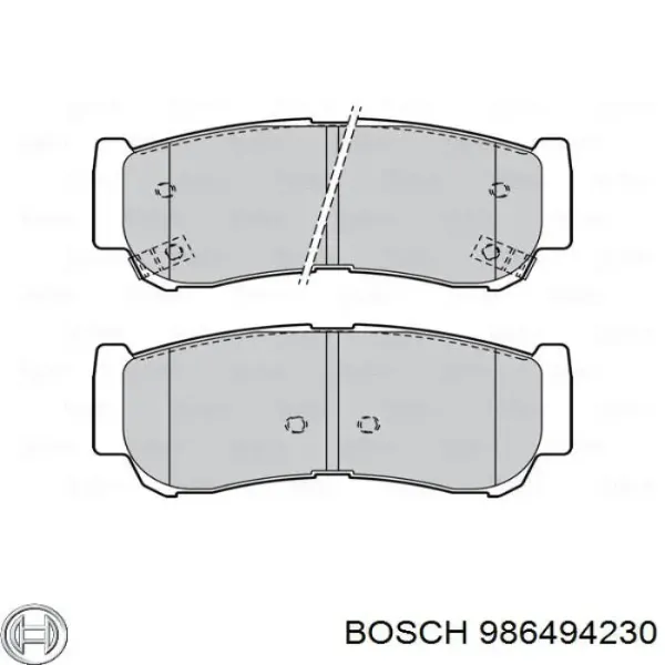 Задние тормозные колодки 986494230 Bosch